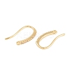 Rack Plating Brass Cubic Zirconia Earring Hooks KK-S374-05G-04-2