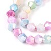 Anti-Tarnish Electroplate Bicone Glass Beads Strands EGLA-T021-6mm-16-10-3
