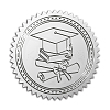 Plastic Silver Foil Embossed Picture Sticker DIY-WH0336-003-1