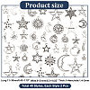 4 Sets 2 Style Tibetan Style Alloy Pendants FIND-HY0002-84-2