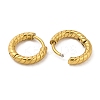 Ion Plating(IP) 304 Stainless Steel Twist Rope Huggie Hoop Earrings EJEW-G374-01A-G-2