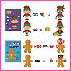 48 Sheets 8 Styles Christmas Paper Make a Face Stickers DIY-WH0467-007-3