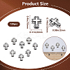 120Pcs Cross Tibetan Style Alloy Beads TIBEB-SP0001-10-2