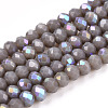 Electroplate Opaque Solid Color Glass Beads Strands LS-EGLA-A034-P2mm-L23-1