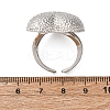 Brass Micro Pave Cubic Zirconia Adjustable Open Cuff Rings for Women RJEW-A072-02P-5