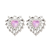 Rack Plating Alloy Rhinestones Pendants PALLOY-D028-03B-S-RS-1