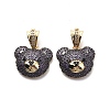 Brass Cubic Zirconia Pendants KK-G446-18G-05-2