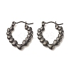 Ion Plating(IP) 304 Stainless Steel Chunky Teardrop Hoop Earrings for Women EJEW-K242-04B-1