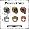 3Pcs 3 Colors Brass Beads KK-FG0001-21-2