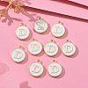 Golden Plated Alloy Charms LS-ENAM-S118-01D-5