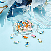 32Pcs 8 Colors Rack Plating Alloy Enamel Beads FIND-SC0003-88-6
