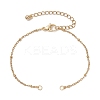 2Pcs 2 Colors 304 Stainless Steel Satellite Chain Bracelet Making AJEW-JB01300-2