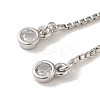 Rack Plating Adjustable Brass Box Chain Slider Bracelet Making KK-M285-03P-3