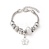 European Style Zinc Alloy Enamel & 201 Stainless Steel & Plastic & Rhinestone Charm Bracelets FS-WG22A2C-03-1