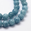 Natural White Jade Imitation Amazonite Beads Strands X-G-F364-16-6mm-3