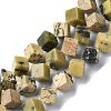 Natural Yellow Turquoise(Jasper) Beads Strands G-C135-D05-02-1
