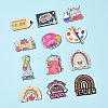24Pcs 12 Styles Wood Pendants WOOD-FS0001-40-7