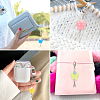 Butterfly Luminous Acrylic & Letter A~Z Tibetan Style Alloy Pendant Decorations HJEW-TAC0020-8