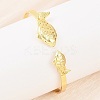 Marine Organism Brass Cuff Bangles for Women BJEW-D368-03A-G-3