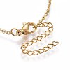 Brass Micro Pave Cubic Zirconia Pendant Necklaces NJEW-L146-01G-3