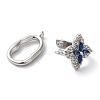 Brass Micro Pave Cubic Zirconia Fold Over Clasps KK-G503-26P-2