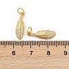 Brass Micro Pave Cubic Zirconia Pendants LS-KK-H093-01G-3