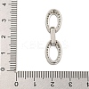 Rack Plating Oval Brass Micro Pave Clear Cubic Zirconia Fold Over Clasps KK-F876-04P-3