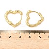 304 Stainless Steel Hammered Heart Hoop Earrrings X-EJEW-U065-02A-G-3