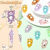 70Pcs 7 Colors Luminous Transparent Resin Pendants FIND-CJ0004-53-2
