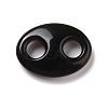 Natural Obsidian Connector Charms G-P467-01E-2