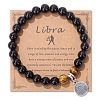 Natural Tiger Eye & Agate Beaded Stretch Bracelets PW-WG52B58-11-1
