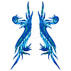 2Pcs 2 Style Polyester Embroidery Sew on Appliques PATC-MA0001-32C-1