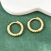 Brass Huggie Hoop Earrings KK-CBA8324-18D-G-1