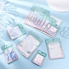50Pcs 5 Styles Rectangle Glitter Holographic PVC Resealable Packaging Bags ABAG-FP0001-06A-5