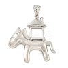 Rack Plating Brass Pendants Cabochon Settings KK-A217-07P-1
