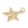 Brass Micro Pave Cubic Zirconia Pendants ZIRC-I356-25G-2