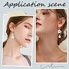 DIY Star & Flower Natural Shell Dangle Earrings Making Kit DIY-SC0025-13-5