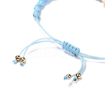 Adjustable Polyester Braided Bead Bracelet for Teen Girl Women BJEW-JB06878-1