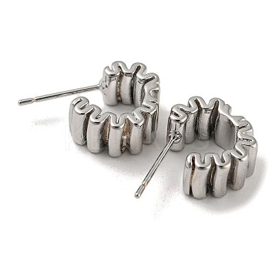 Brass Stud Earrings EJEW-R158-01P-1