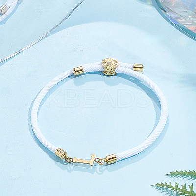 1pc Adjustable Nylon Cord Slider Bracelets for Women BJEW-LP0001-33L-G-1