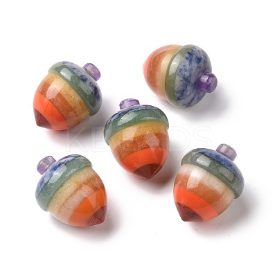 Chakra Gemstone Acorn Display Decorations G-G864-02-1