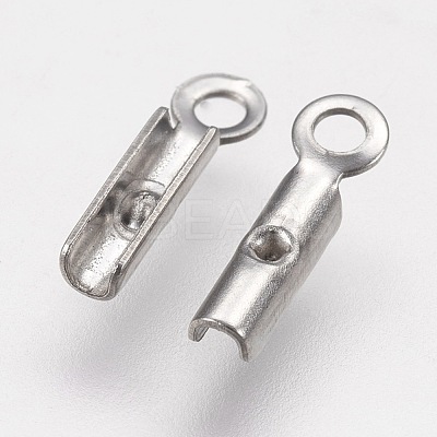 Tarnish Resistant 304 Stainless Steel Folding Crimp Ends STAS-K166-11P-1