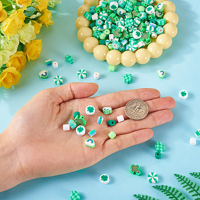 200Pcs 10 Styles Handmade Polymer Clay Beads CLAY-TA0001-66-1