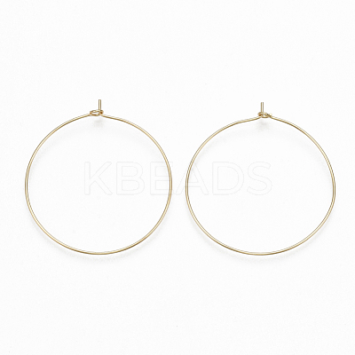 Brass Hoop Earrings Findings X-KK-S348-244-1