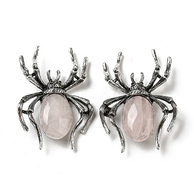 Dual-use Items Alloy Pave Jet Rhinestone Spider Brooch JEWB-C026-07I-AS-1