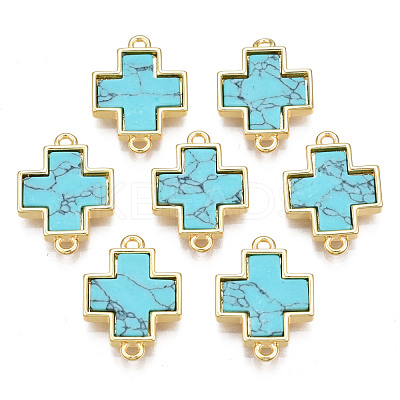 Brass Connector Charms KK-N233-172B-01B-1