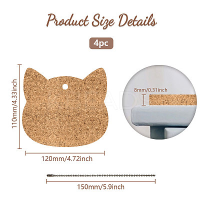 4Pcs Cork Pendant Decoration KEYC-PB0001-02E-1
