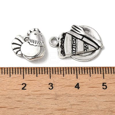 54Pcs 9 Style Thanksgiving Day Tibetan Style Alloy Pendants Sets TIBEP-FS0001-14-1