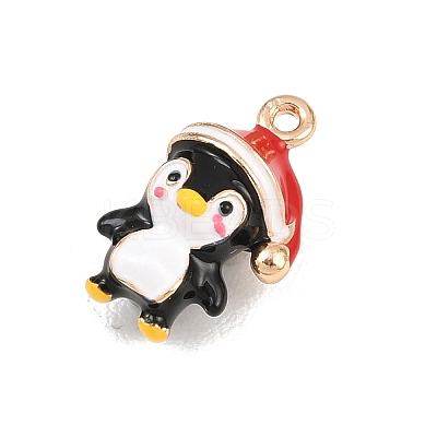 Animal Alloy Enamel Pendants ENAM-P264-03B-G-1