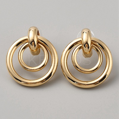 Iron Twist Knot Stud Earrings for Women EJEW-WH0004-106B-1